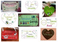 Stickserie ITH - Schilder Terrasse